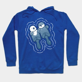 Sea Otters Holding Hands Hoodie